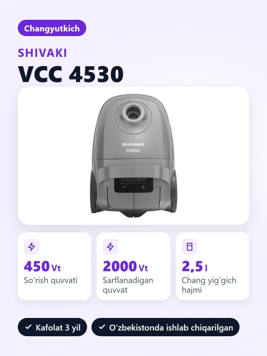 Changyutkich Shivaki VCC 4530 Konteynerli 450 aVt