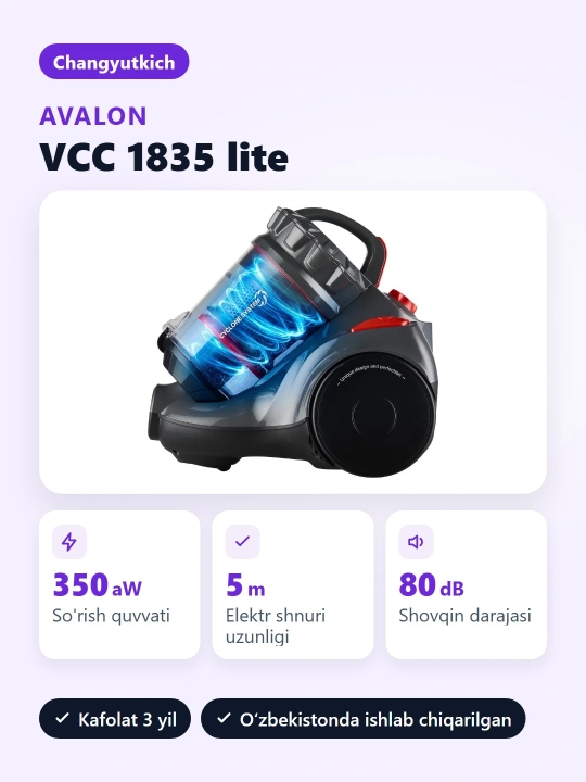 AVL-VCC 1835 Lite changyutgichi