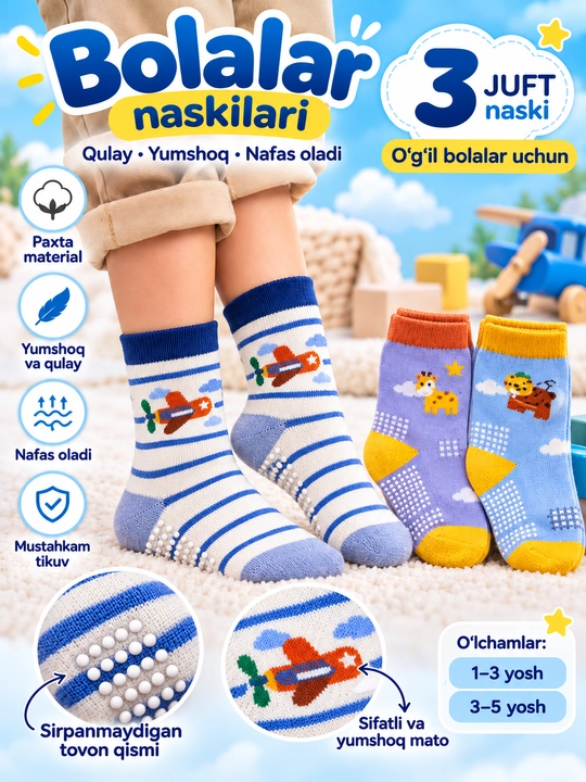 O'g'il bolalar paypoq to'plami - 