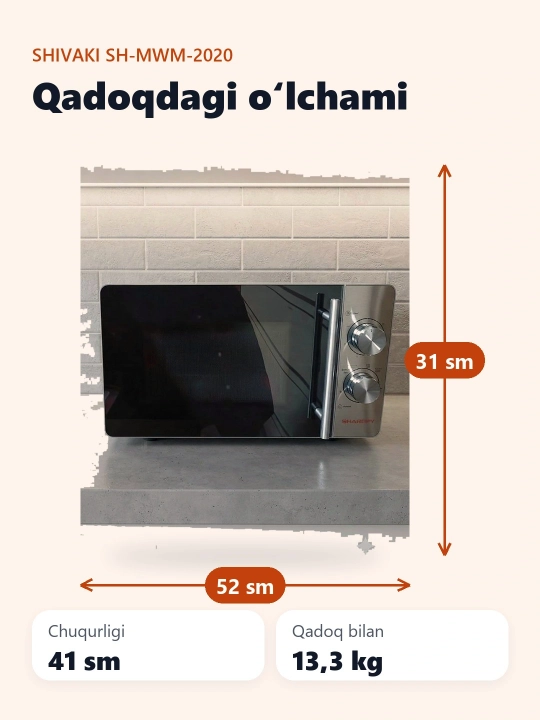 Mikrotolqinli pech SH-MWM-2020