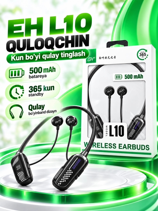 Simsiz quloqchin, bo'yinga taqiladigan Bluetooth naushnik
