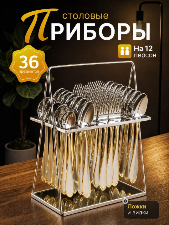 Oshxona anjomlari MGFR GS-08 — qoshiq va vilka to'plami