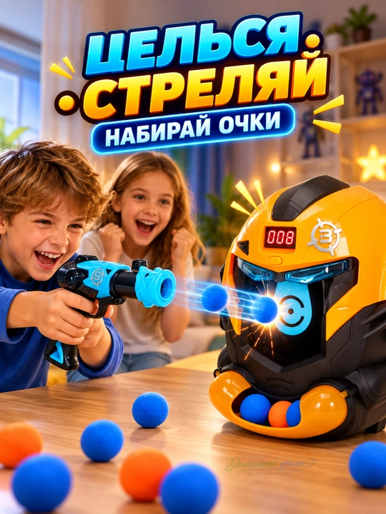 YG10P o‘yin tiri, blaster va elektron nishon, 12 ta yumshoq shar, 4+