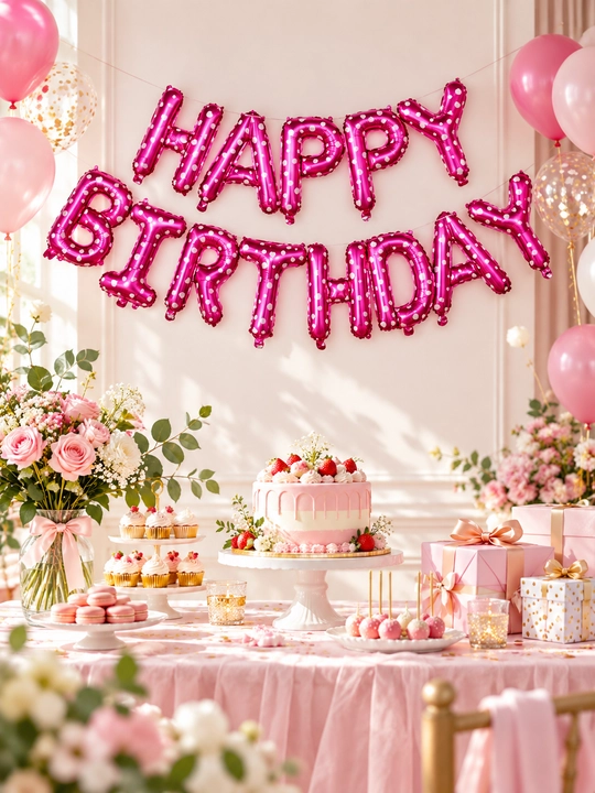 Happy Birthday oltin folgali harf sharlar, tug‘ilgan kun uchun bezak, sharlar to'plami