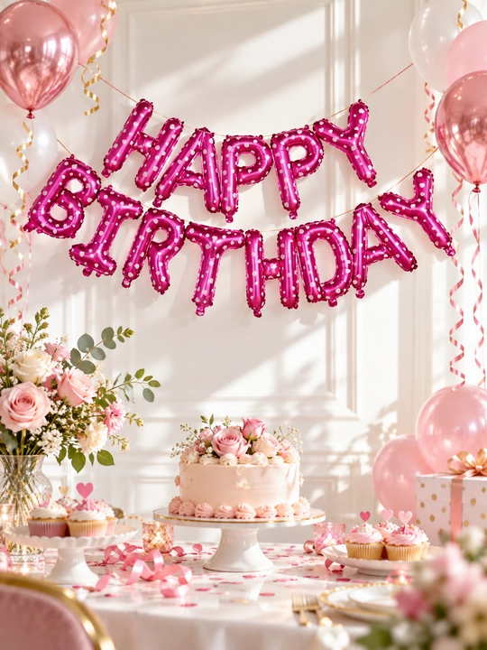 Happy Birthday oltin folgali harf sharlar, tug‘ilgan kun uchun bezak, sharlar to'plami