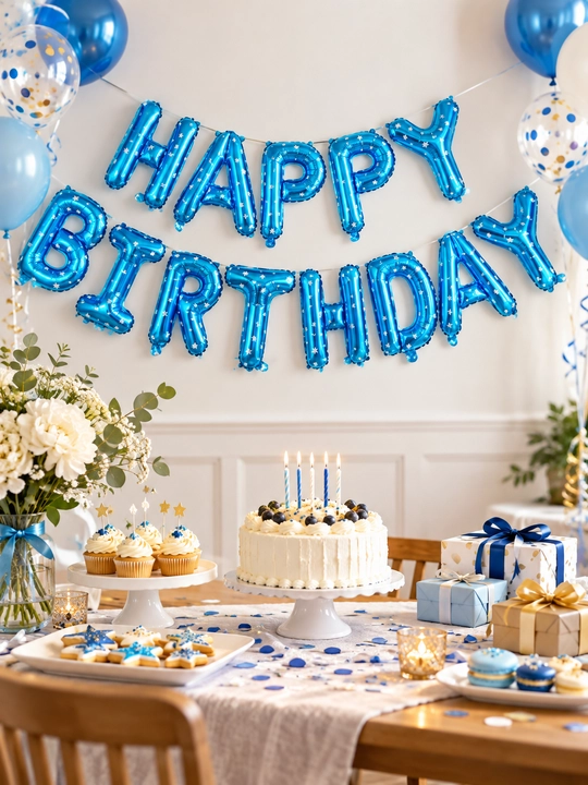 Happy Birthday oltin folgali harf sharlar, tug‘ilgan kun uchun bezak, sharlar to'plami