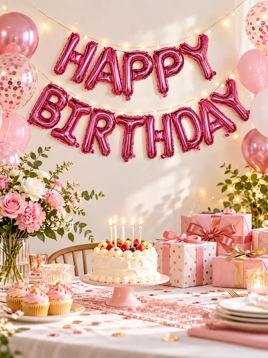 Happy Birthday oltin folgali harf sharlar, tug‘ilgan kun uchun bezak, sharlar to'plami