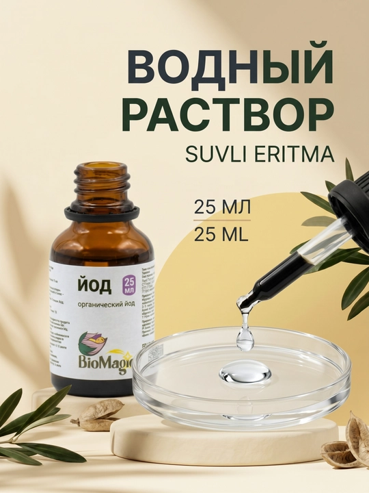 BioMagic Йод 25 мл, жидкий раствор с йодом и L-тирозином