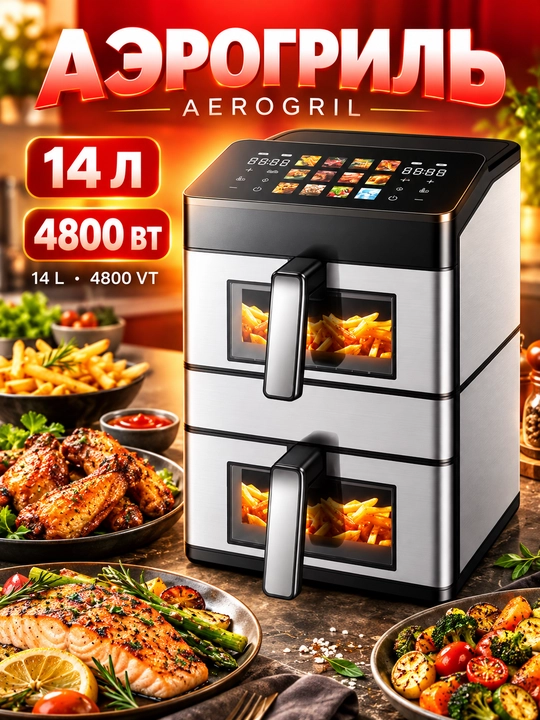 UAKEEN elektr aerogrili (10l, 12l, 14l modellar qatori) - 