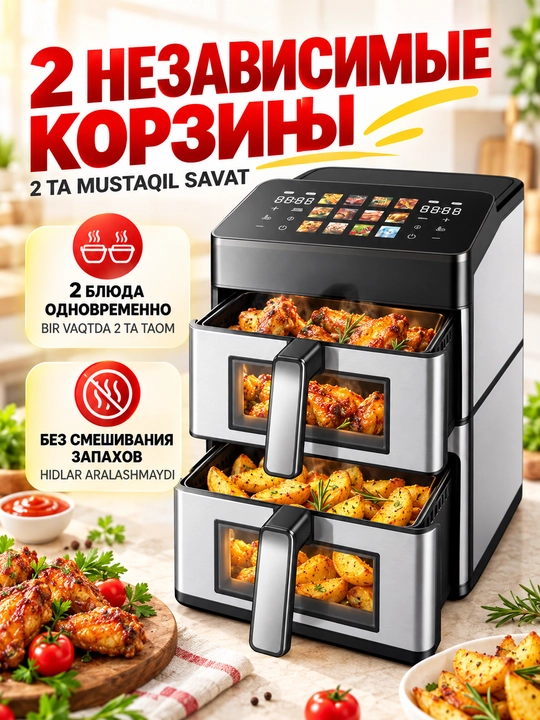 UAKEEN elektr aerogrili (10l, 12l, 14l modellar qatori)