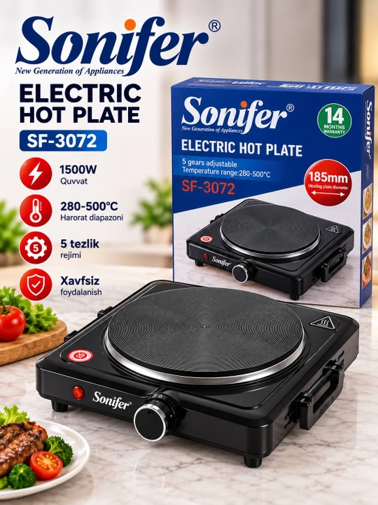 Sonifer Elektr Plitasi — Oshxonangizdagi ixcham va kuchli yordamchi!
