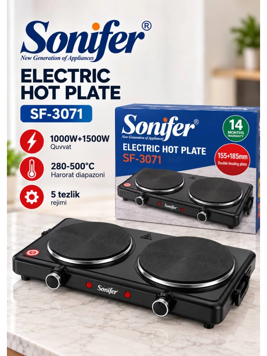 Sonifer Elektr Plitasi — Oshxonangizdagi ixcham va kuchli yordamchi! - 