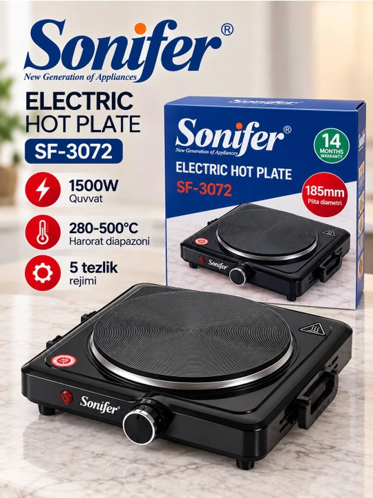 Sonifer Elektr Plitasi — Oshxonangizdagi ixcham va kuchli yordamchi!