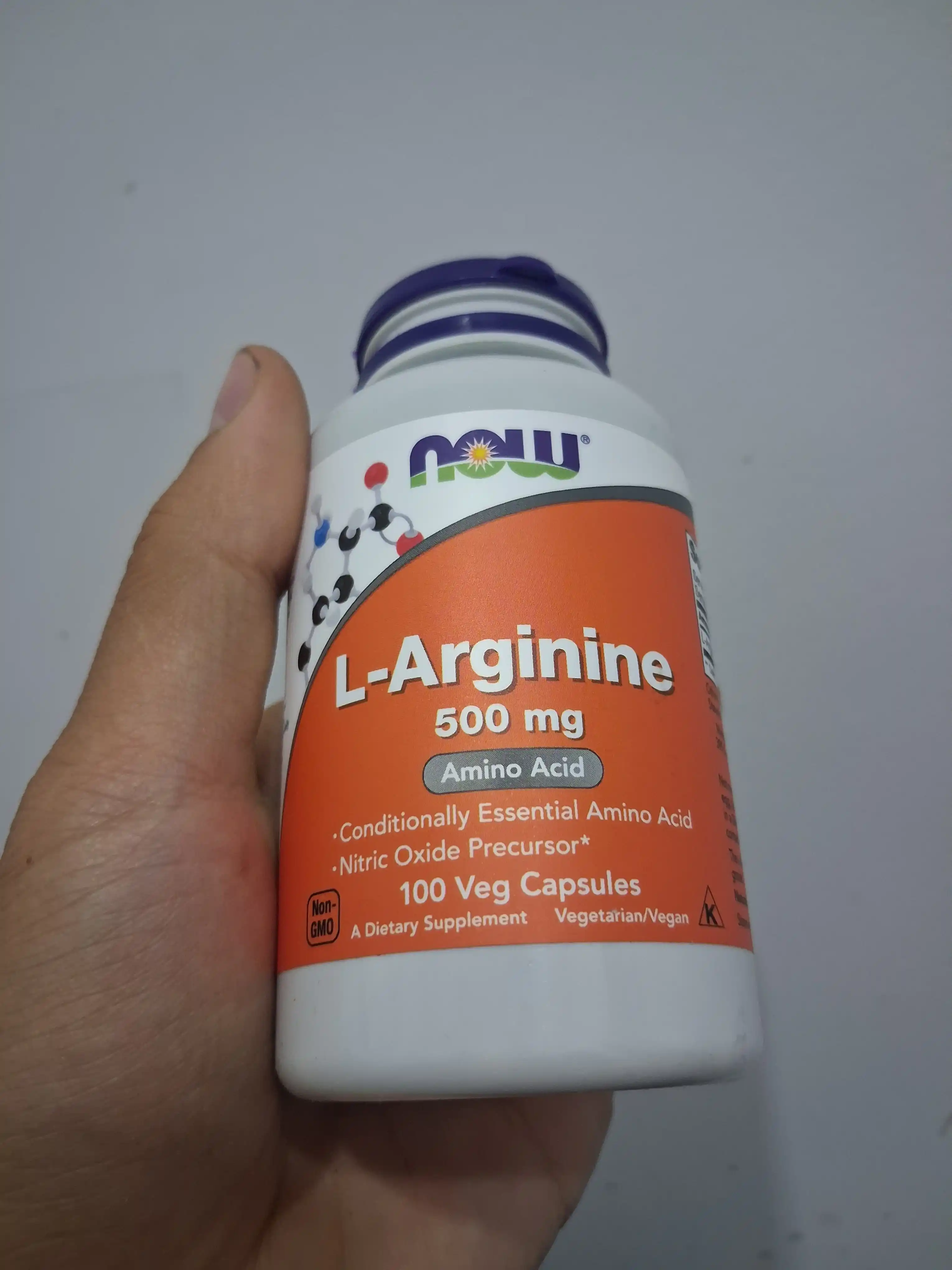 Now Foods, L-аргинин, 500 мг 100 капсул, Халяль