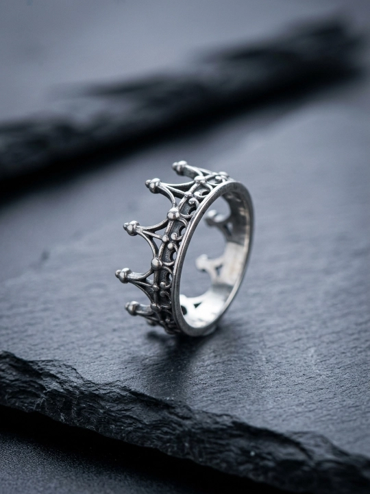 Ayollar tiara uzugi, kumush tiara, toj, 1 dona, o‘lchami sozlanadigan