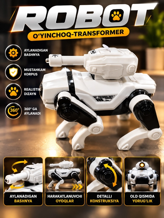 Игрушка-трансформер робот-танк "Robot Technology" на ножках - 