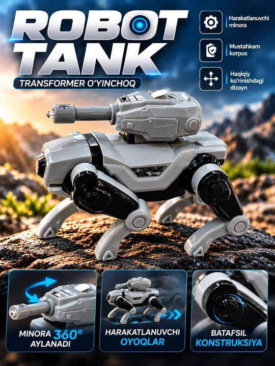 Игрушка-трансформер робот-танк "Robot Technology" на ножках