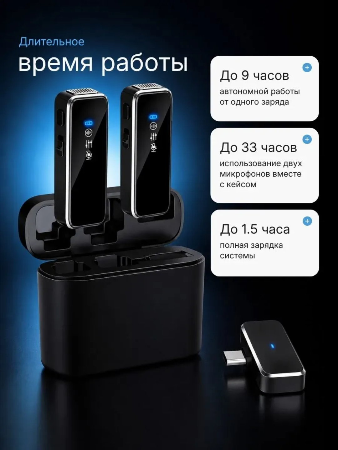 Simsiz telefon mikrofoni, shovqinni bosuvchi, iPhone va Android uchun, petlichka