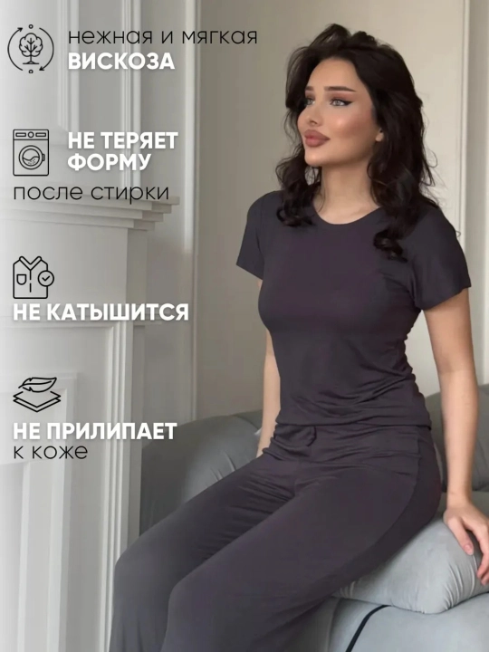 Ayollar shimli pijamasi, havo o‘tkazuvchan matoli, uy uchun ayollar uy kiyimi