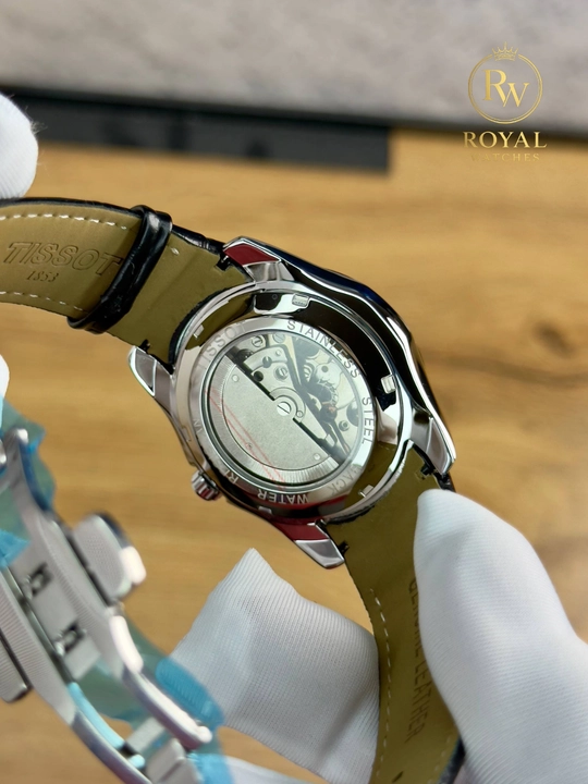 Erkaklar mexanik soati, avtomatik uzatmali - charm tasmali, mexanizmli, klassik uslubda