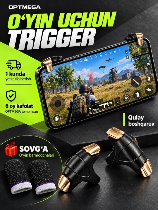 Триггеры и напальчники для телефона, для игр PUBG, Free Fire и Standoff - 