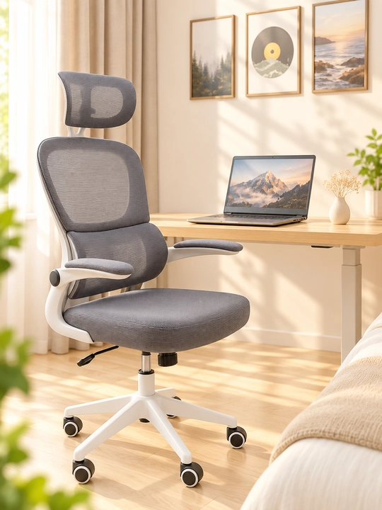 Ergonomik ofis kreslosi, kompyuter stuli, bel tayanchi, bosh suyanchig‘i bilan
