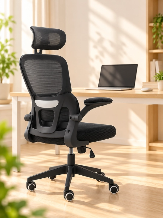 Ergonomik ofis kreslosi, kompyuter stuli, bel tayanchi, bosh suyanchig‘i bilan