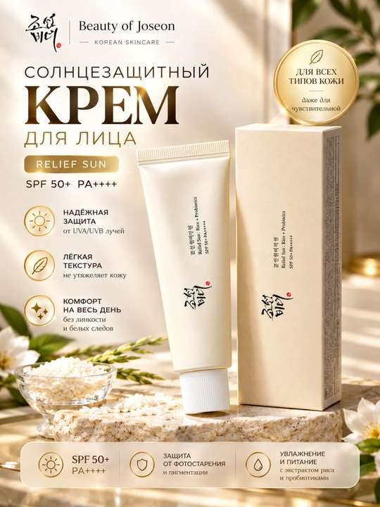 SPF 50+PA++++quyoshdan himoya kremi,Beauty of Joseon spf krem, spf kremlar, spf, spf 50 ml - 
