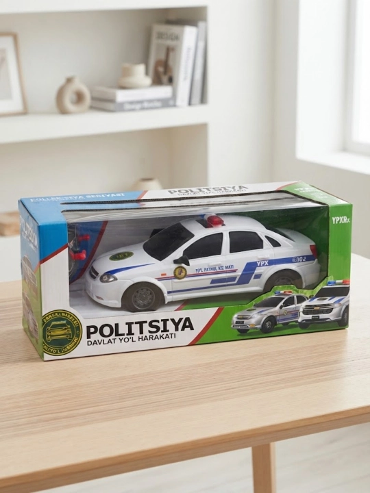 Pultli politsiya avtomobili "YPX" boshqaruv pulti va sovg'abop qutisi bilan