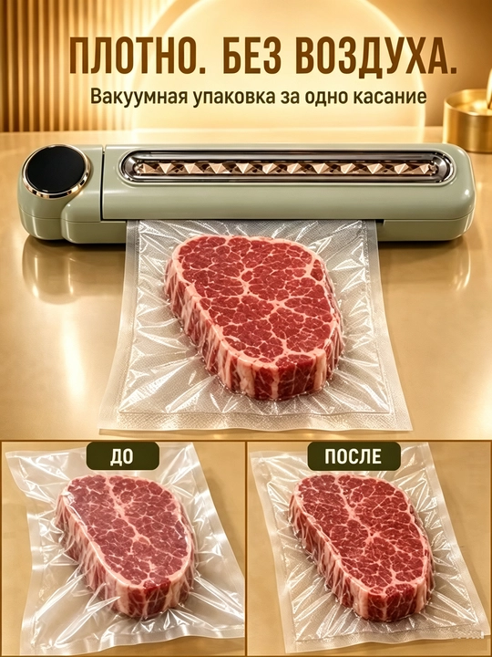 Вакууматор для продуктов, вакуумный упаковщик, запайщик пакетов, хранение еды