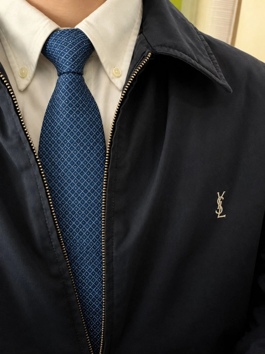Erkaklar uchun premium galstuk — 100% ipak, Made in France