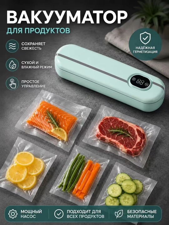 Вакуумный упаковщик, машина для вакуумной упаковки продуктов