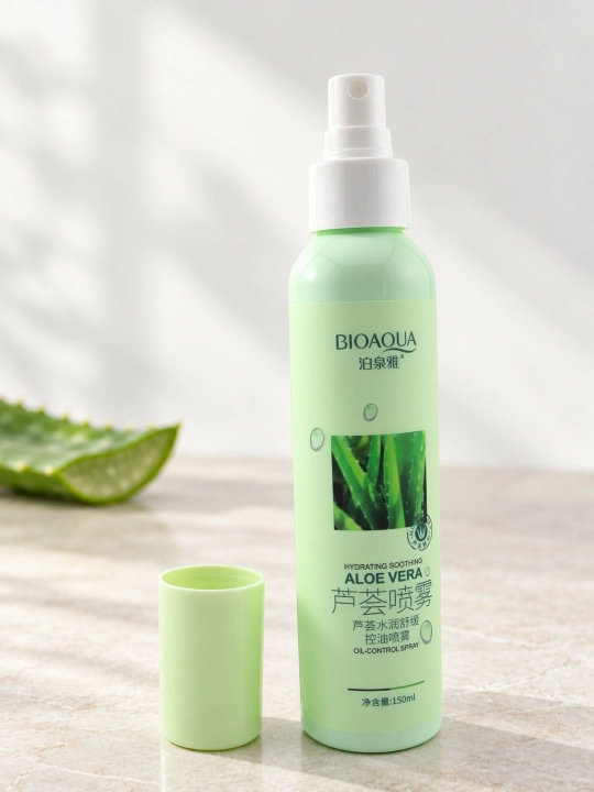 Спрей для лица BIOAQUA Aloe Vera, увлажняющий, успокаивающий, контроль жирности, 150 мл