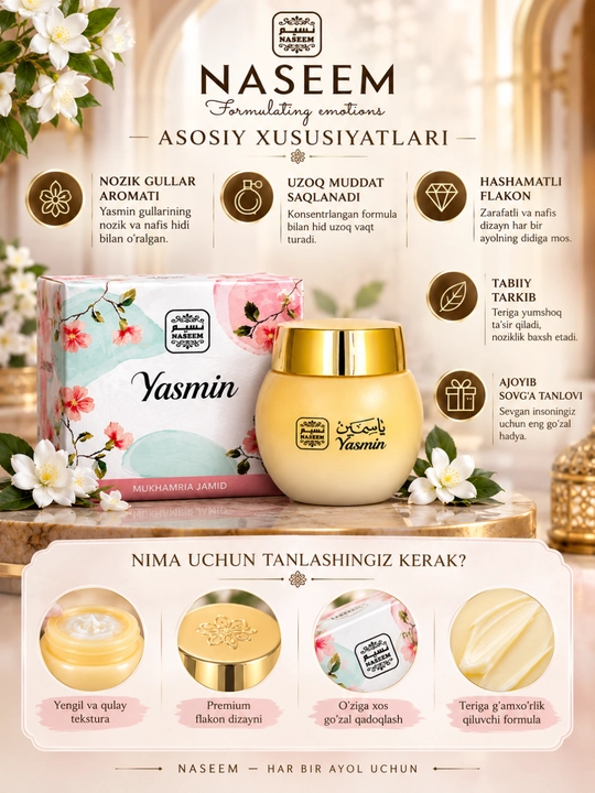 "Naseem Lamsa" tana uchun xushbo‘y gel kremi