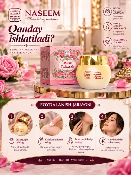 "Naseem Lamsa" tana uchun xushbo‘y gel kremi