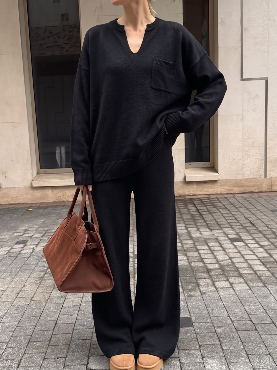 Kostyum ayollar uchun, to‘qilgan, sviter va shimdan iborat — ELLY FASHION - 