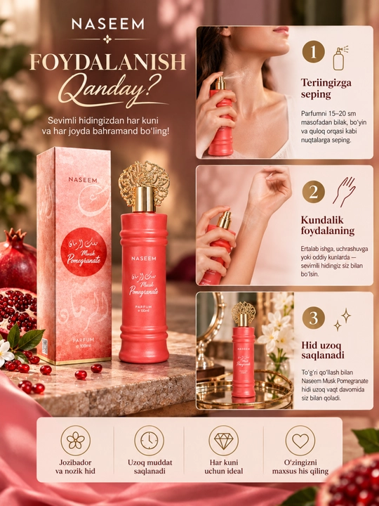 Масляные духи, женские Naseem Musk Tahara, 100 мл