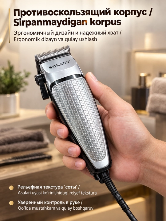 Проводная машинка для стрижки волос SOKANY SK-4643