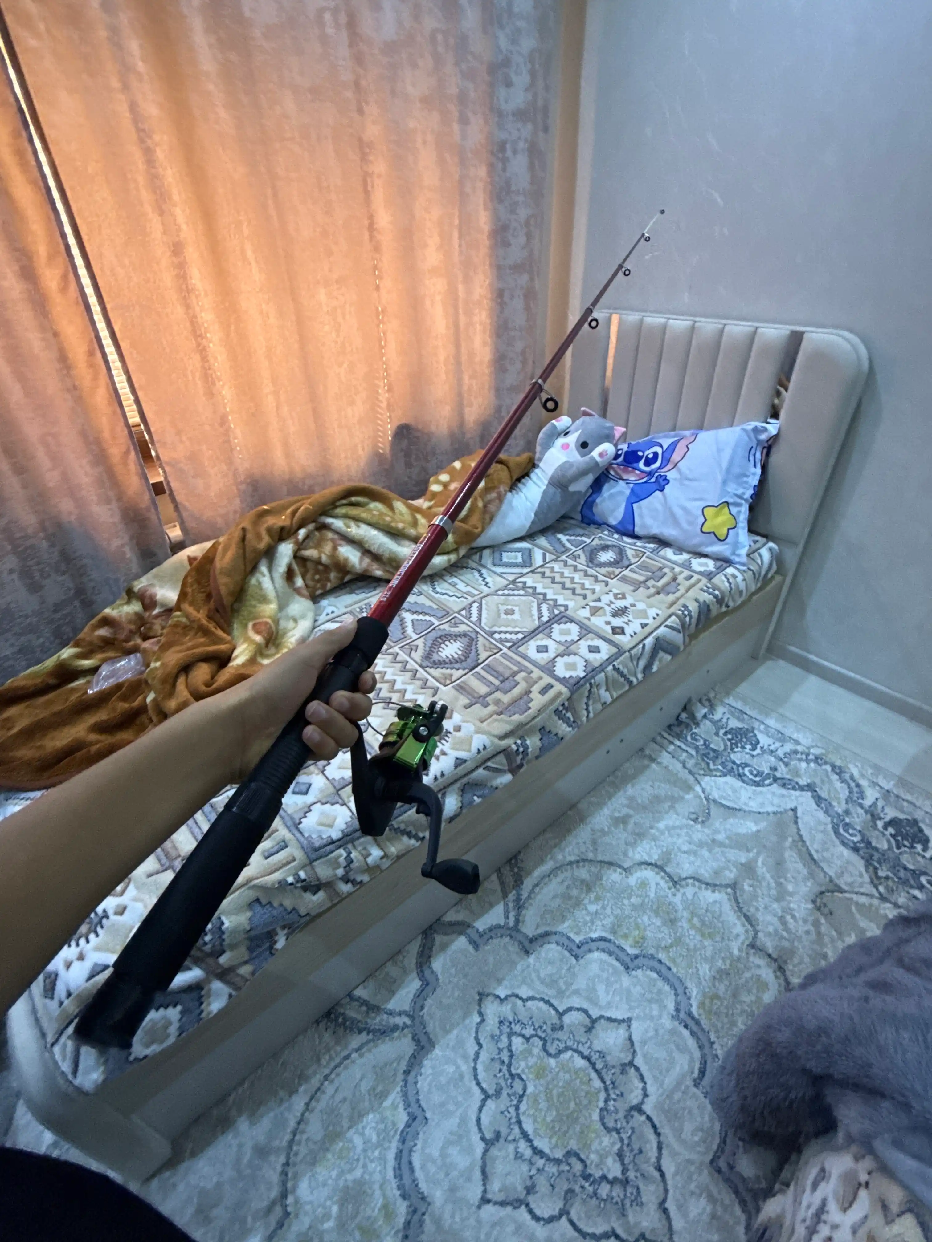 Готовый набор для рыбалки 11 предметов, телескопическая удочка, садок, подставка, снасти