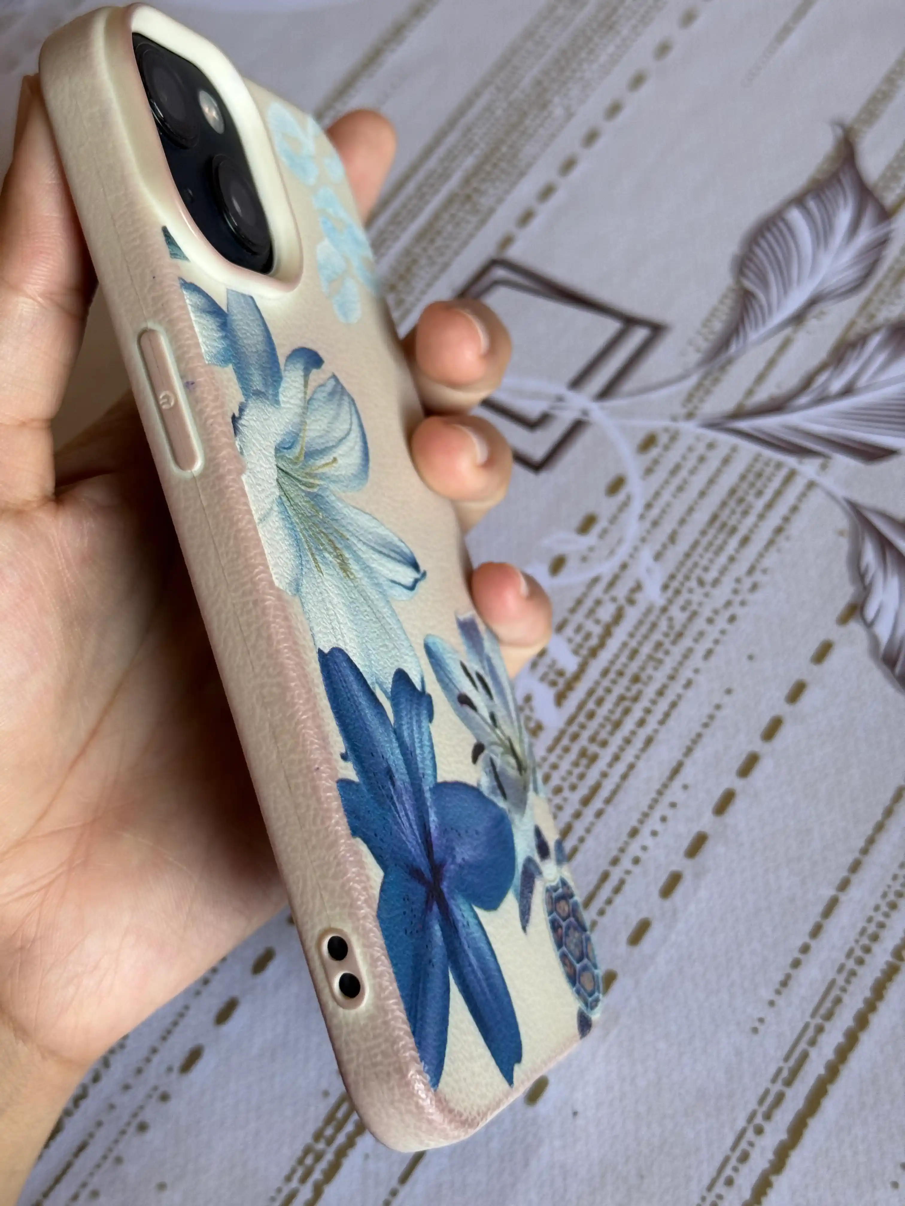 IPhone chehol – Dengiz uslubidagi, 11 / 12 / 13 / 14 / 15 / 16 / 17 Pro, Pro Max uchun