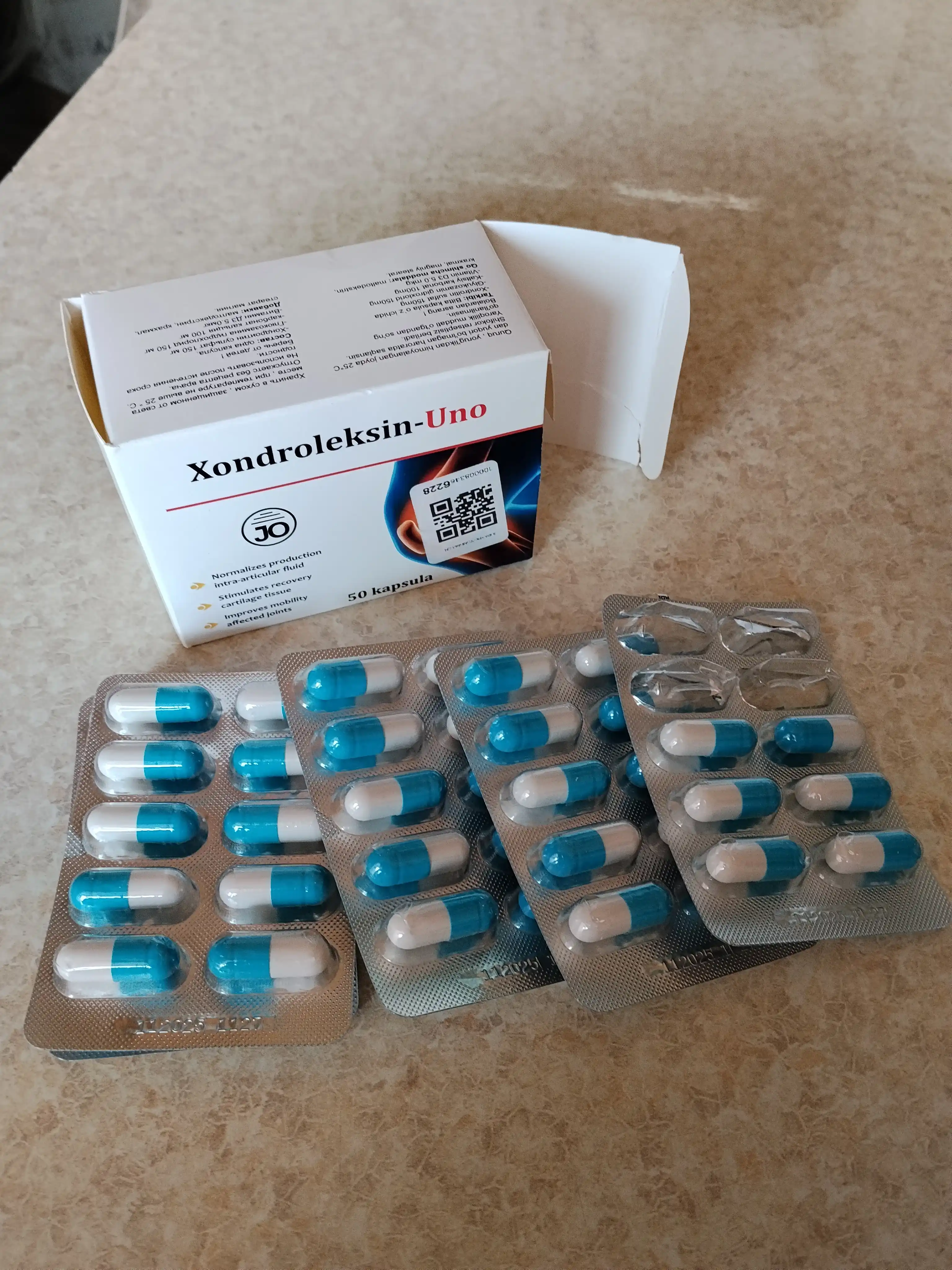 Xondroleksin-UNO – Bo‘g‘im, pay va tog‘aylar salomatligi uchun
