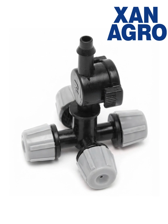 Mikrosprinkler to’plami: 360° aylanuvchi, 4 nasadkali va rezbali purkagich,mikropurkagich