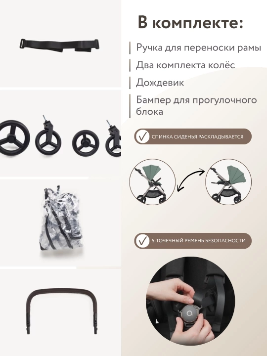 Детская коляска Anex IQ, 3 в 1, Польский бренд