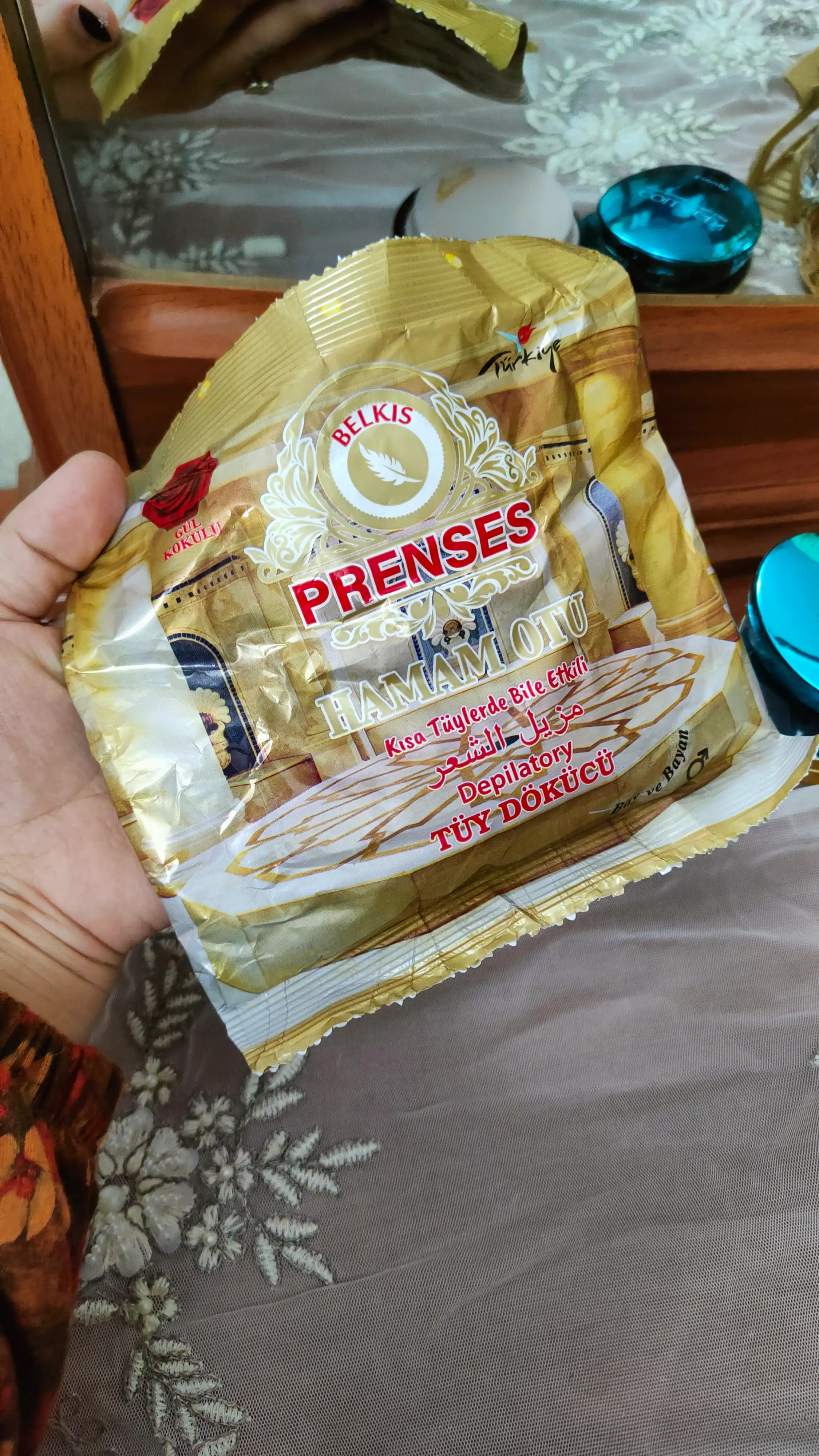 Prenses Hamam Otu depilyatsiya kukuni, Hurrem kukuni - depilyatsiya uchun kukun
