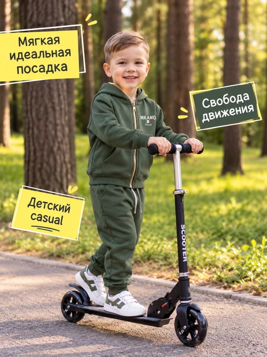 3-5 yoshli o‘g‘il bolalar uchun kuzgi kiyim, o‘g‘il bolalar uchun sport kostyumi
