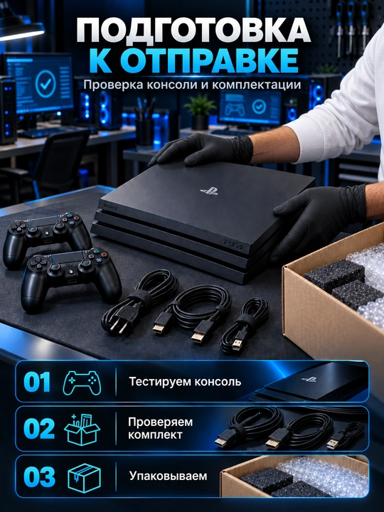 Playstation 4 PRO, 1 ТБ памяти + второй геймпад бонус + игры на готове