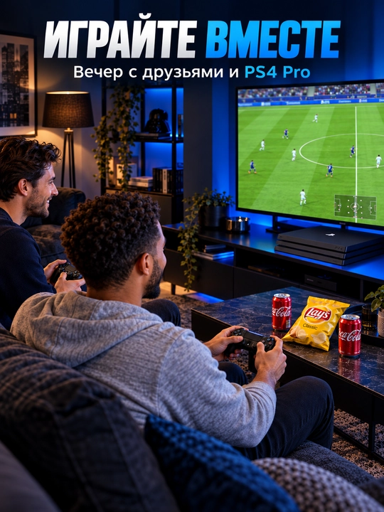 Playstation 4 PRO, 1 ТБ памяти + второй геймпад бонус + игры на готове