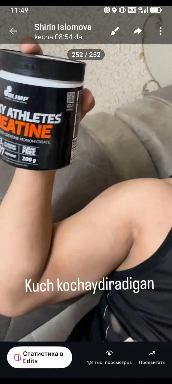 Olimp CREATINE 57 porsiya Kreatin monogidrat