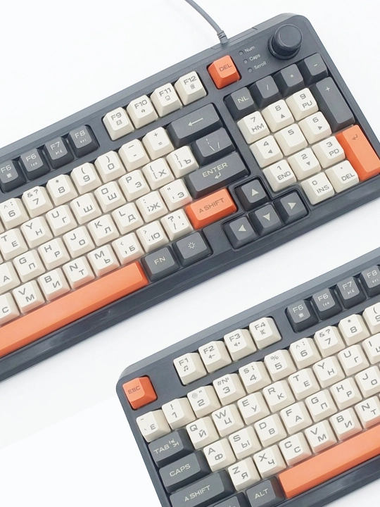 O‘yinchilar va kompyuter uchun simli RGB LED o‘yin klaviaturasi