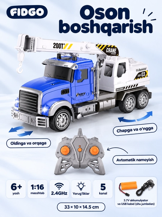 O‘yinchoq o‘t o‘chirish mashinalari, chiroqli turli modellar - 